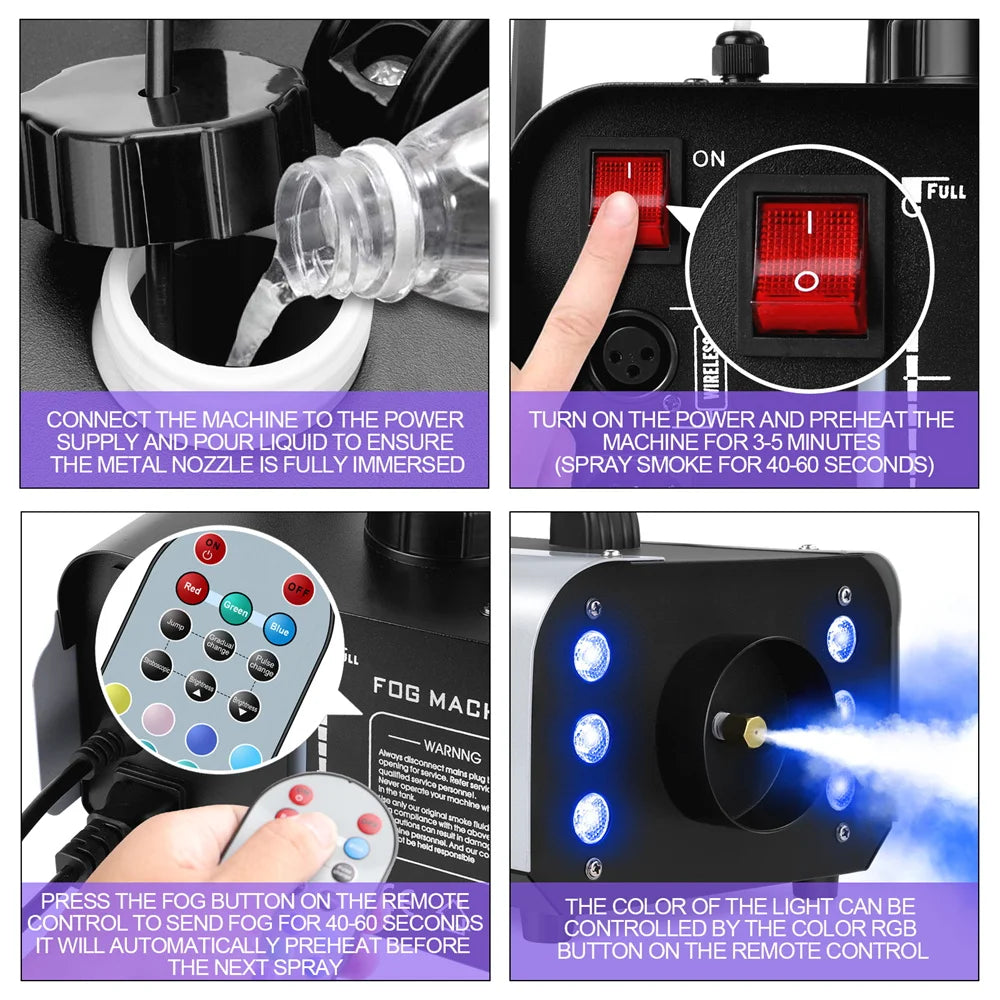 1200W RGB LED Smoke Machine