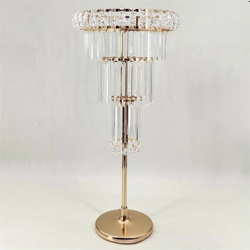 10 Pcs Gold Crystal Flowe Vase Wedding Decoration Table Centerpieces Candelabra Birthday Party Flower Vase Holder Home Decor