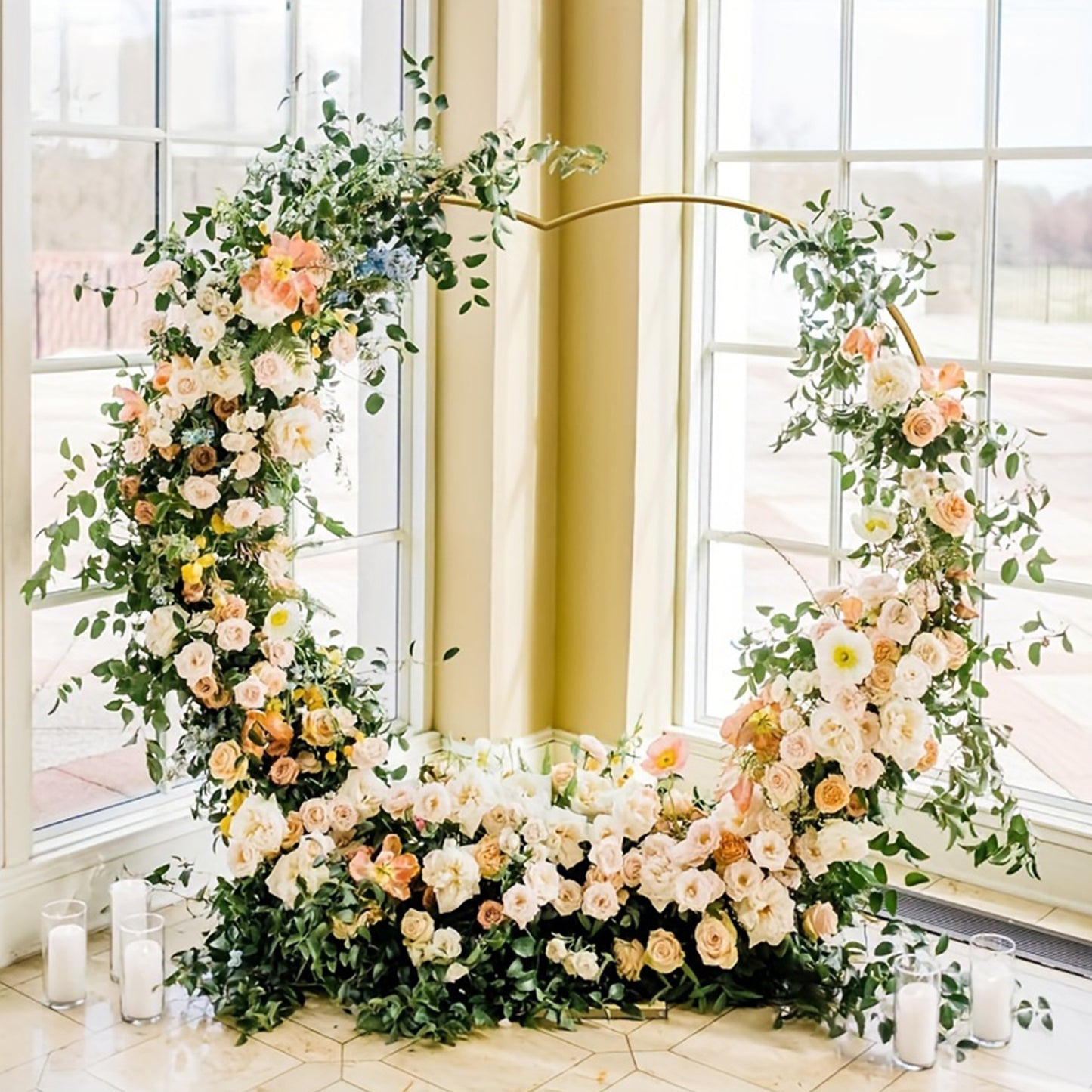 Heart-Shaped Balloon Arch Stand with Base