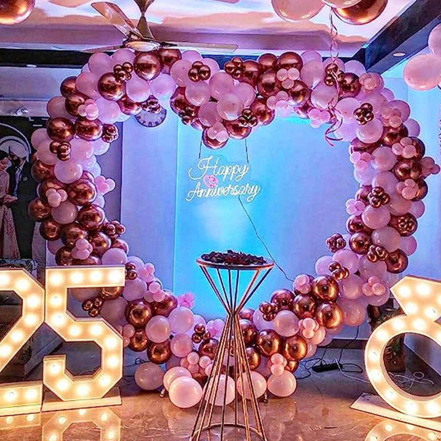 Heart-Shaped Balloon Arch Stand with Base