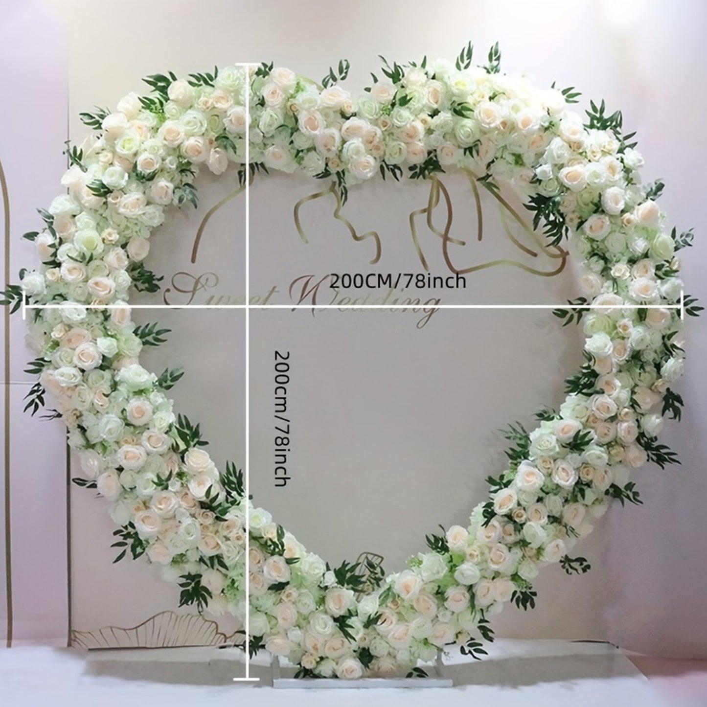 Heart-Shaped Balloon Arch Stand with Base