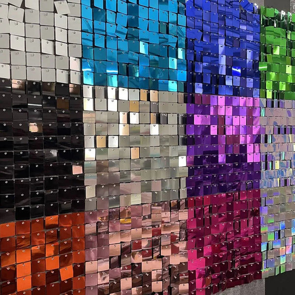 30x30cm Square Sequin Shimmer Wall Pannels (multiple colours available)