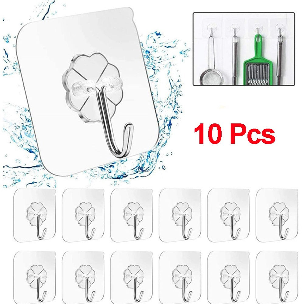 Reusable Transparent Adhesive Hooks
