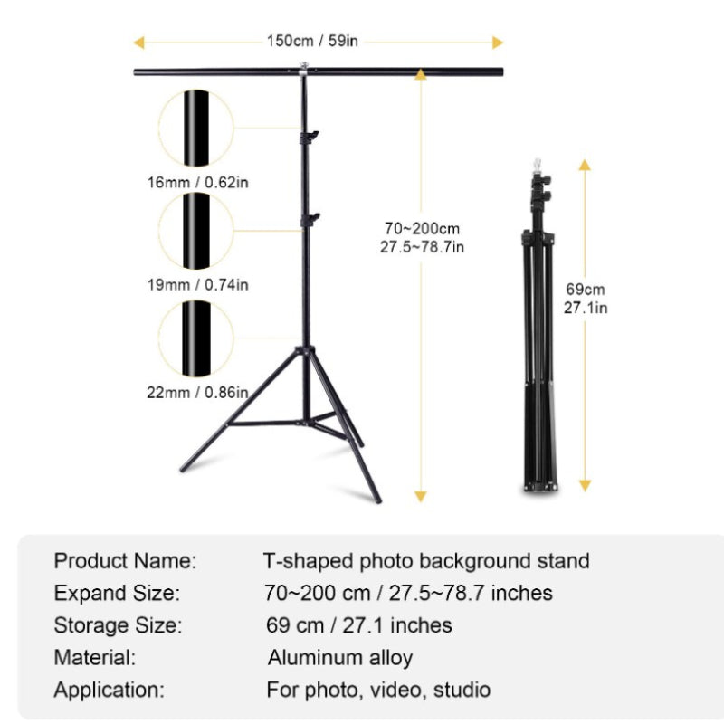 T-Shape Adjustable Backdrop Stand