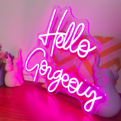 Hello Gorgeous Glowing Letter Led Neon