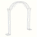 Modern White Wedding Arch