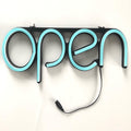 "OPEN" word neon sign