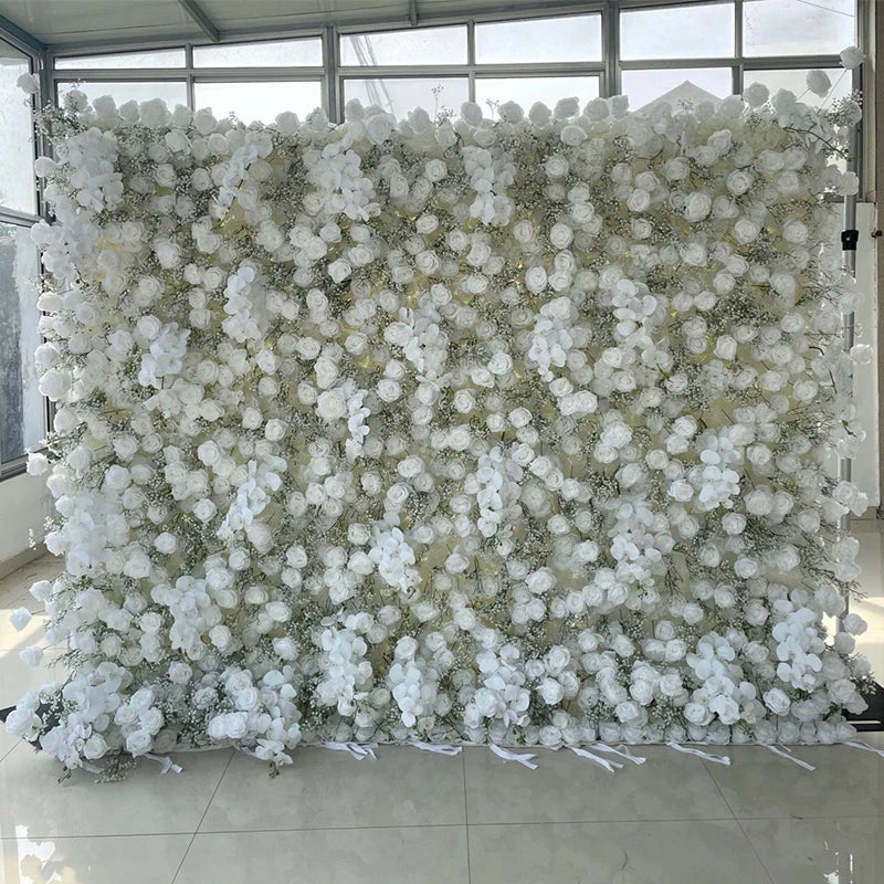 Elegant Leila Shaded White Floral Wall