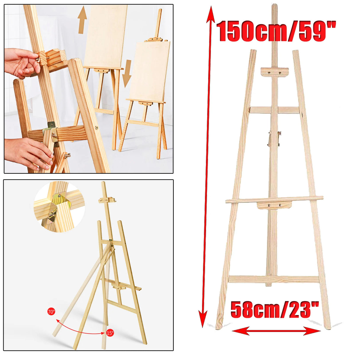 Adjustable Wooden Studio Easel