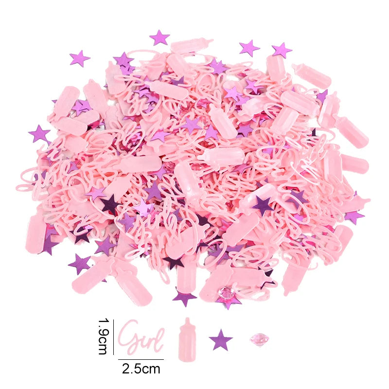 Blue Pink Baby Shower Confetti