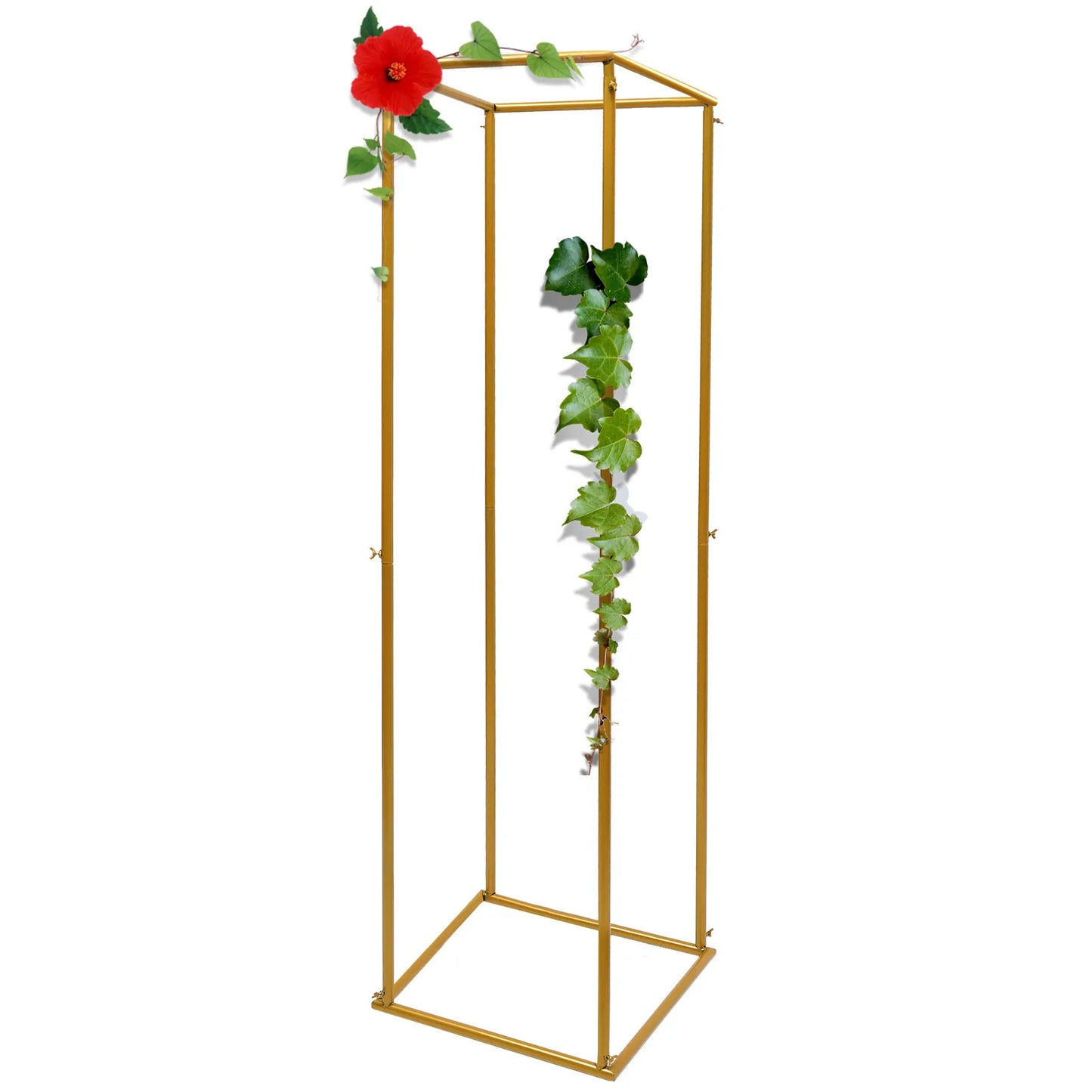 Gold Plinth Flower Stand