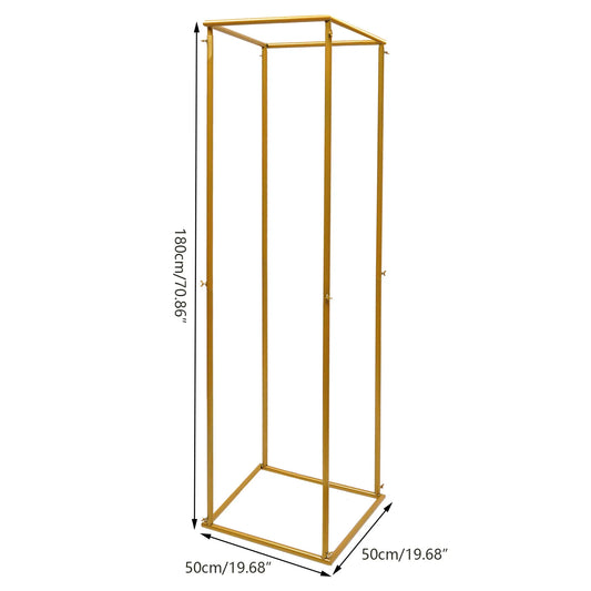 Gold Plinth Flower Stand
